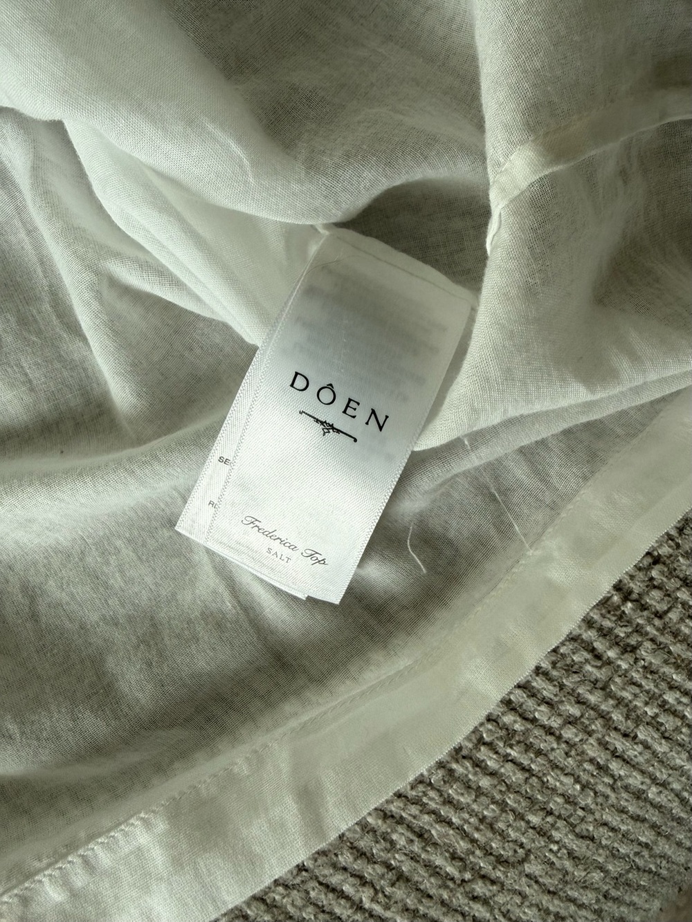 Doen Frederica Top in Salt White - Picture 12 of 13